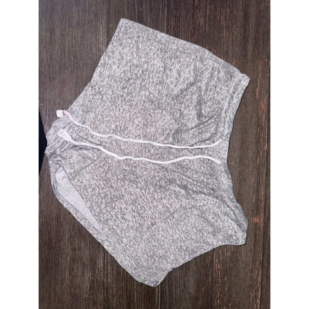 Hurley Womens Heathered Gray Lounge Shorts Drawstring Elastic Waist Size Large